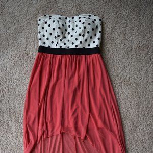 Strapless Hi-Low Dress